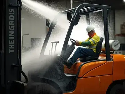 Heavy equipment cleaning project - forklift restoration