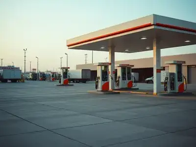 Fuel station pressure washing