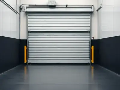 Industrial roll-up door cleaning
